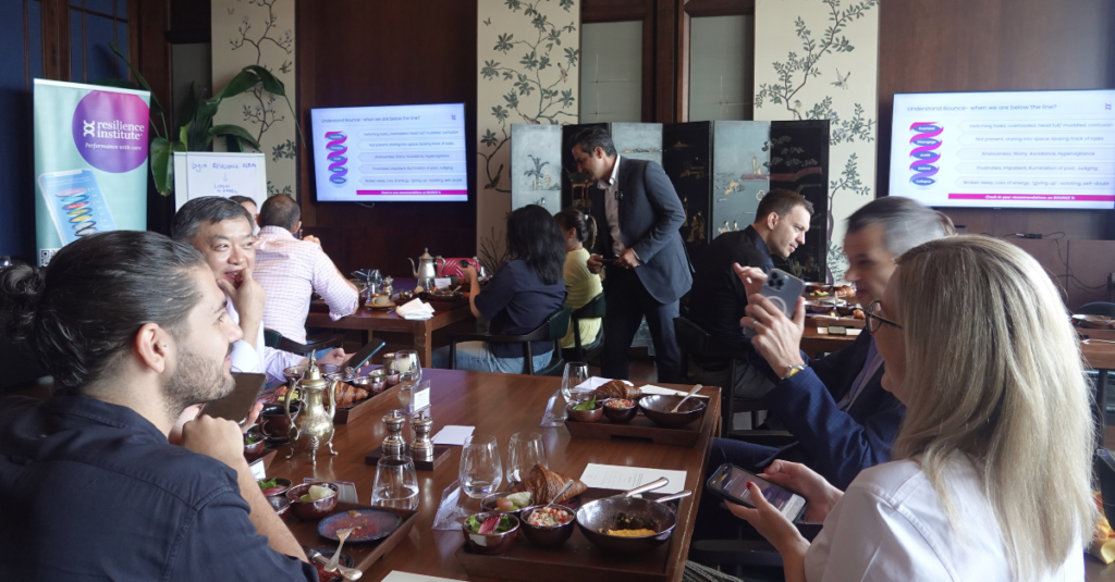 participants seated ia workship with breakfast